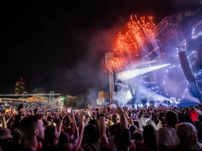 12.07.2025., Split - Druga Vecer Ultra Festivala. Na fotografiji: Atmosfera na drugoj Veceri Photo: Zvonimir Barisin/PIXSELL