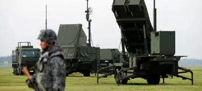 FILE PHOTO: A Japan Self-Defense Forces (JSDF) soldier takes part in a drill to mobilise their Patriot Advanced Capability-3 (PAC-3) missile unit at U.S. Air Force Yokota Air Base in Fussa on the outskirts of Tokyo, Japan August 29, 2017.  REUTERS/Issei Kato/File Photo