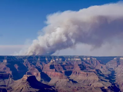 Smoke billows over the Grand Canyon, Arizona, U.S., in this image released on July 11, 2025, obtained from social media. NPS Photo/M. Quinn via REUTERS THIS IMAGE HAS BEEN SUPPLIED BY A THIRD PARTY. MANDATORY CREDIT. NO RESALES. NO ARCHIVES.