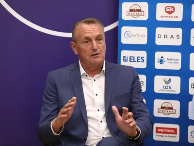 predsednik OZS Metod Ropret13.05.2024 - novinarska konferenca Odbojkarske zveze Slovenije pred začetkom svetovne lige narodovFOTO: Luka Cjuha