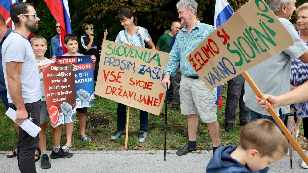 Protestni shod v Ljubljani. Foto: Jaka Gasar