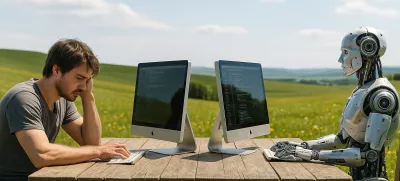 Prednost umetne inteligence v tekmovanju s človekom je tudi to, da se umetna inteligenca ne utrudi. Slika je nastala s pomočjo umetne inteligence. 