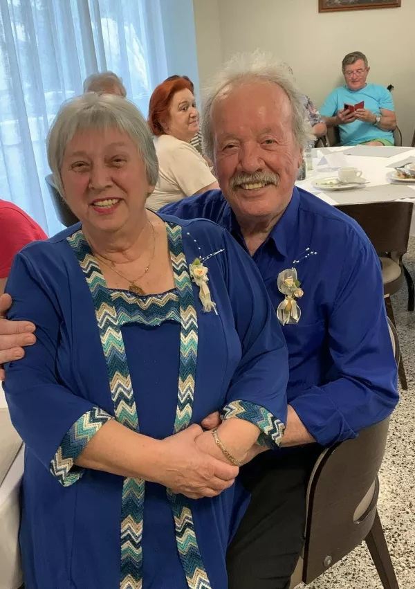 Marjan Gregl z možem / Foto: Arhiv