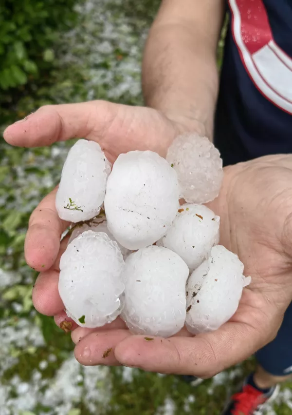 Kr&scaron;ko, toča, nevihta / Foto: Tim Gre&scaron;ak, Meteoinfo Slovenija 