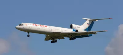 B34HJF Rossiya Tupolev Tu 154M landing at London Gatwick