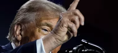 President Donald Trump speaks during an AI summit at the Andrew W. Mellon Auditorium, Wednesday, July 23, 2025, in Washington. (AP Photo/Julia Demaree Nikhinson)