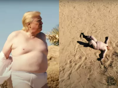 Deepfake povsem golega Donalda Trumpa. 