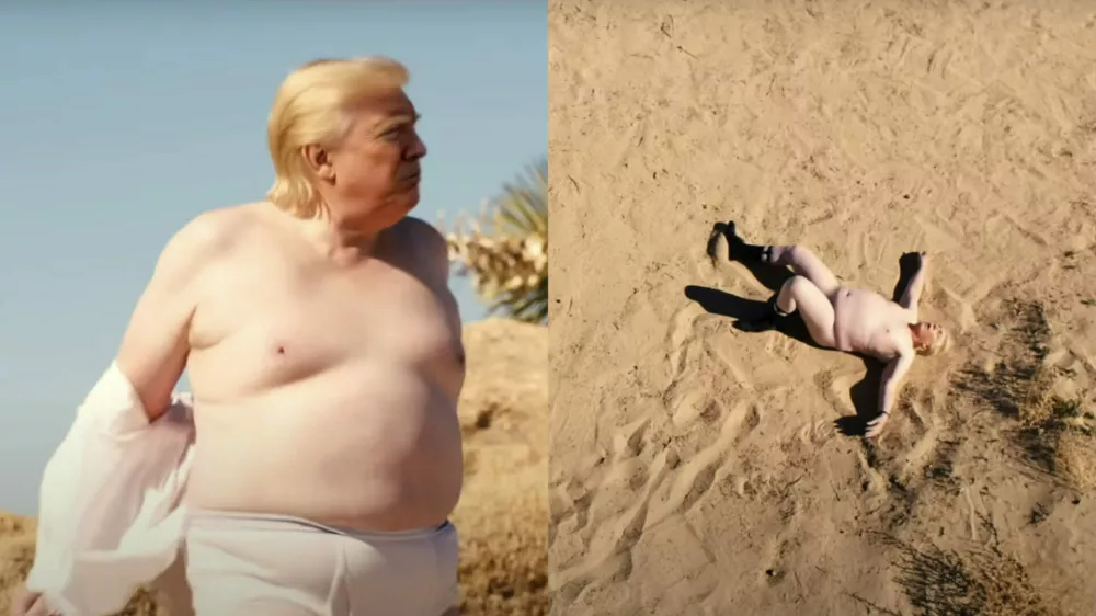 Deepfake povsem golega Donalda Trumpa. 