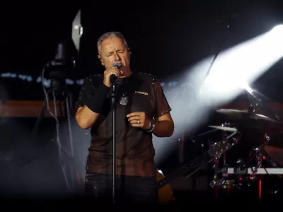 Marko Perkovic Thompson performs during the concert that is poised to break the world record for largest paid concert, in Zagreb, Croatia, July 5, 2025. REUTERS/Antonio Bronic