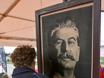 - slika - portret Josif Visarijonovič Stalin - ruski bolj&scaron;evi&scaron;ki revolucionar in drugi voditelj Sovjetske zveze gruzinskega rodu//FOTO: Tomaž Skale