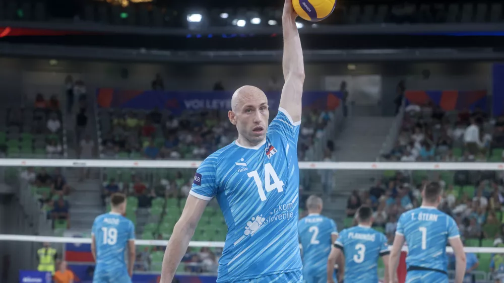 Žiga &Scaron;tern- 16.07.2025 - odbojka - turnir odbojkarske lige narodov - Slovenija: Kanada//FOTO: Jaka Gasar