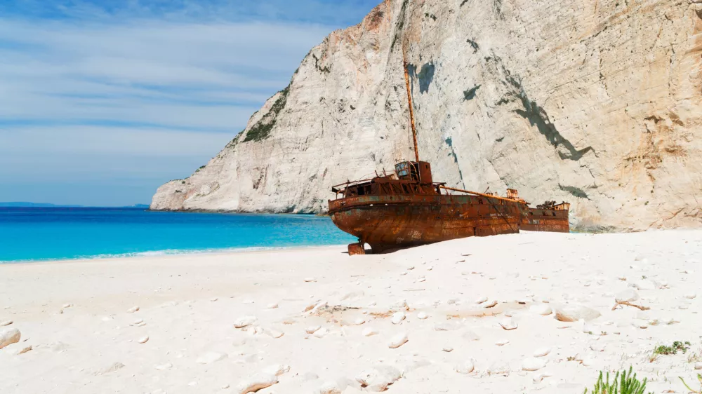 Navagio Shipwreak beach of Zakinthos island, Greece