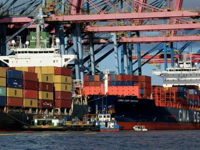 A general view at the port, in Santos, Brazil July 31, 2025. REUTERS/Jorge Silva