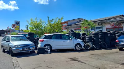 31.7.2025 odpadne gume, vulkanizer, avtomobilske pnevmatike, avto guma.. Foto Luka Cjuha