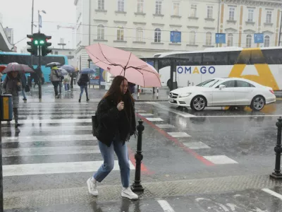 28.01.2025 - Nevihta v Ljubljani - dež - Foto: Luka Cjuha