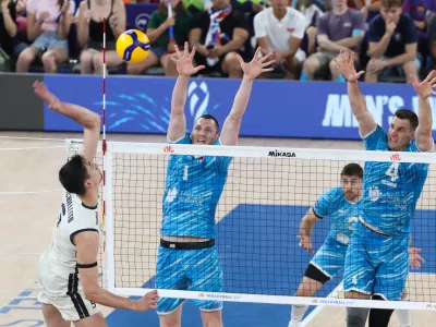 - 19.07.2025. - Odbojka, turnir Lige narodov v Ljubljani. Tekma Slovenija- Italija.//FOTO: Bojan Velikonja