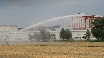Rakičan, Panvita, kmetijsko zemlji&scaron;če, polje, namakalni sistem, namakanje, Splo&scaron;na bolni&scaron;nica Murska Sobota. Foto: Tatjana Pihlar 