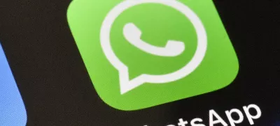 FILE - A WhatsApp icon is displayed on an iPhone, Nov. 15, 2018, in Gelsenkirchen, Germany. (AP Photo/Martin Meissner, File)