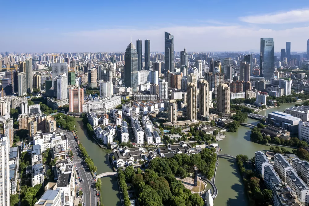 aerial photography wuxi city skyline / Foto: 4045