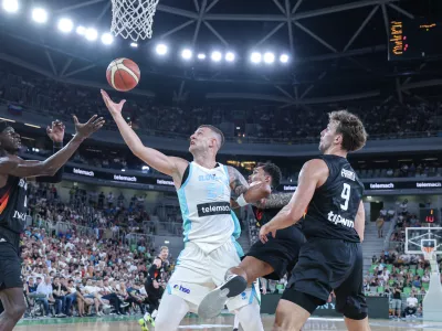 Alen Omić- 08.08.2025 - ko&scaron;arka - prijateljska tekma mo&scaron;kih reprezentanc Slovenija: Nemčija v pripravah za nastop na bližnjem evropskem prvenstvu//FOTO: Jaka Gasar