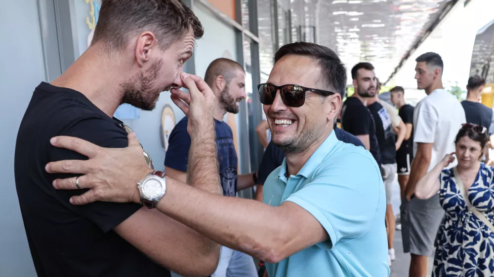 Zoran Dragič, Aleksander Sekulič- 23.07.2025 - zbor ko&scaron;arkarske reprezentance pred začetkom priprav na evropsko prvenstvo//FOTO: Jaka Gasar