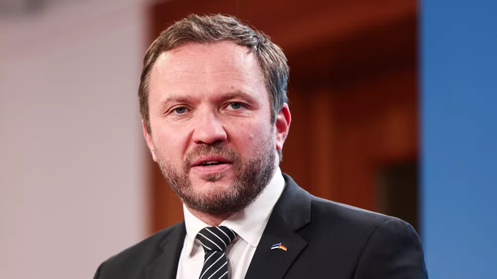 FILED - 27 March 2025, Berlin: Estonia's Foreign Minister Margus Tsahkna speaks at a press conference. Photo: Hannes P Albert/dpa