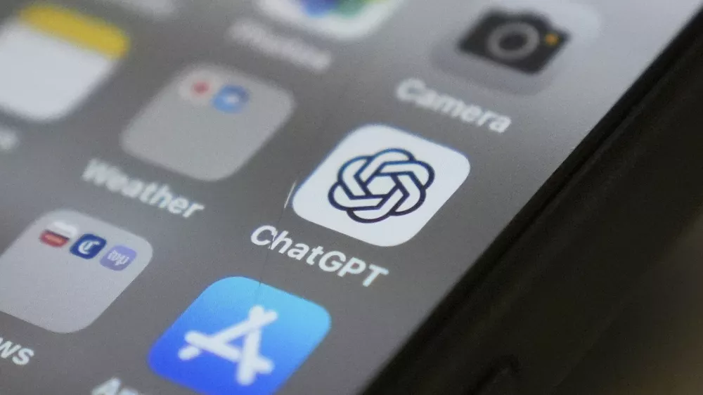 Chat GPT app icon is seen on a smartphone screen, Monday, Aug. 4, 2025, in Chicago. (AP Photo/Kiichiro Sato)