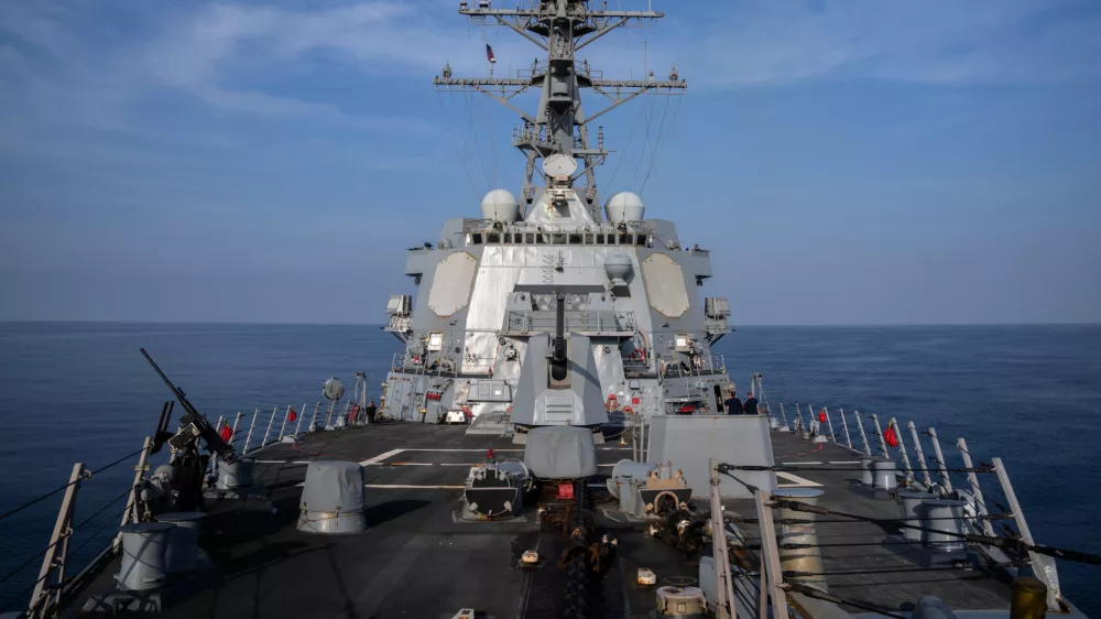 FILE - View of the U.S.S. Gravely (DDG 107) destroyer, Feb. 13, 2024. (AP Photo/Bernat Armangue, File)
