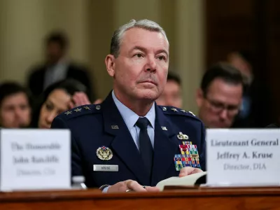 FILE PHOTO: U.S. Air Force Lt. General and Director of the Defense Intelligence Agency (DIA) Jeffrey Kruse attends a House Intelligence Committee hearing about worldwide threats, on Capitol Hill in Washington, D.C., U.S., March 26, 2025. REUTERS/Leah Millis/File Photo