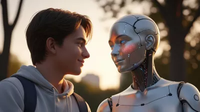 Ilustracija odnosa med človekom in umetno inteligenco