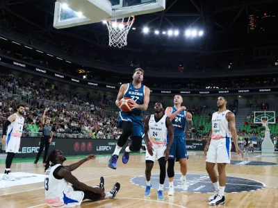 - Luka Dončič,- 20.08.2025. - Pripravljalna tekma v ko&scaron;arki Slovenija - Velika Britanija pred odhodom na Evropsko prvenstvo na Poljskem.//FOTO: Bojan Velikonja