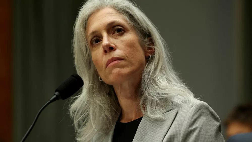 FILE PHOTO: Susan Monarez, U.S. President Donald Trump's nominee to be director of the Centers for Disease Control and Prevention, testifies before a Senate Health, Education, Labor, and Pensions Committee confirmation hearing on Capitol Hill in Washington, D.C., U.S., June 25, 2025. REUTERS/Kevin Mohatt/File Photo
