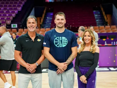 Rob Pelinka, Luka Dončić, Jeanie Buss
