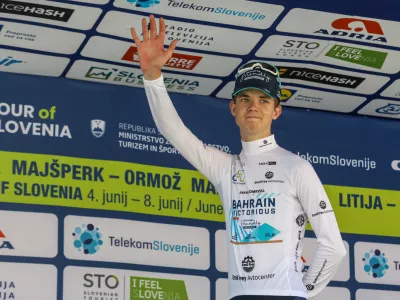 Jakob OMRZEL08.06.2025 - Kolesarska dirka po sloveniji - kolesarstvo - cilj Novo MestoFoto: Luka Cjuha