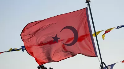 Turkish sailors stand on a navy ship during the Teknofest Blue Homeland event at the Naval Shipyard Command in Istanbul, Turkey, August 28, 2025. Teknofest, the country's largest aerospace and technology festival, is expanding this year to showcase Turkey's naval capabilities and advanced technologies in a special maritime-themed edition. REUTERS/Murad Sezer   TPX IMAGES OF THE DAY