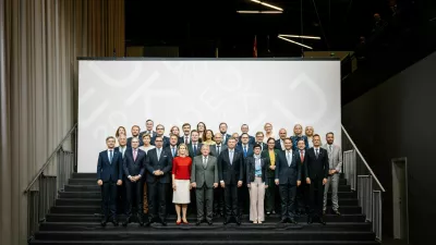 Family photo session during the informal EU foreign ministers' meeting at Forum Copenhagen, Denmark, August 30, 2025. Ritzau Scanpix/Emil Helms via REUTERS  ATTENTION EDITORS - THIS IMAGE WAS PROVIDED BY A THIRD PARTY. DENMARK OUT. NO COMMERCIAL OR EDITORIAL SALES IN DENMARK.