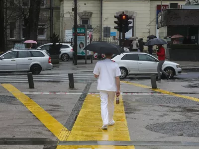 - glavna stavba UKC &ndash; Unverzitetni klinični center v Ljubljanit,- 01.03.2024 &ndash; stavka zdravnikov - začeli uveljavljati umiki soglasij zdravnikov za nadurno delo, s čimer Fides zaostruje stavko, ki poteka že sedem tednov. //FOTO: Bojan Velikonja