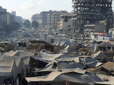 Palestinians displaced by the Israeli military offensive take shelter in a tent camp, as Israeli forces escalate operations around Gaza City, in Gaza City, September 2, 2025. REUTERS/Dawoud Abu Alkas