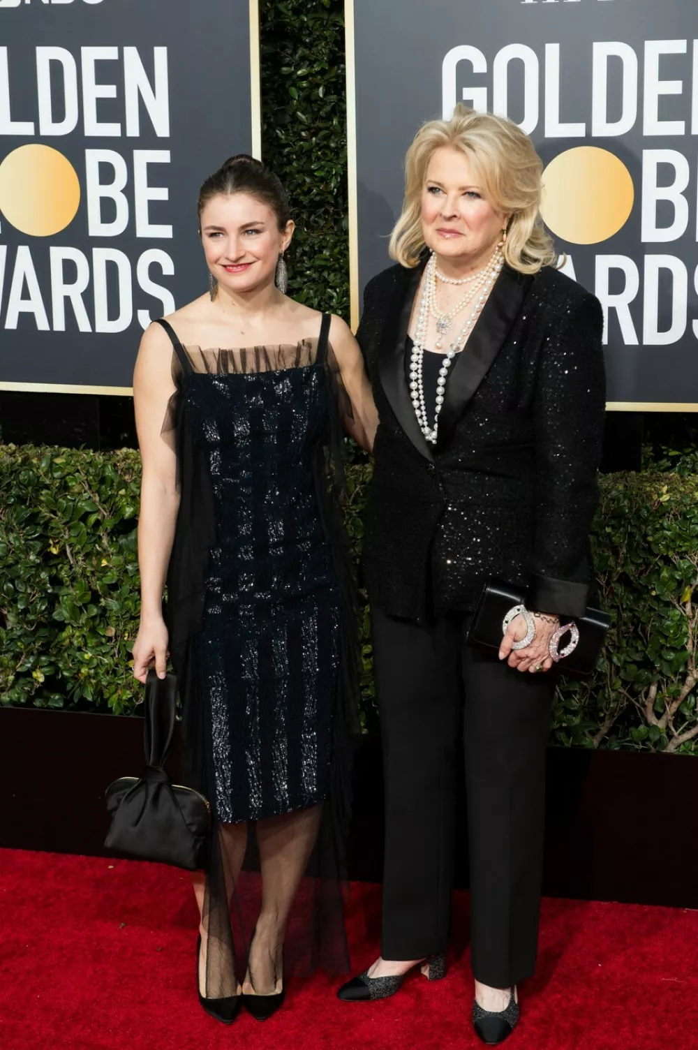 Chloe Malle (L) and Golden Globe nominee Candice Bergen attends the 76th Annual Golden Globe Awards at the Beverly Hilton in Beverly Hills, CA on Sunday, January 6, 2019.,Image: 405637284, License: Rights-managed, Restrictions: For Editorial Use Only, Model Release: no