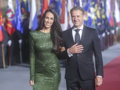 Tina Gaber, Robert Golob- 24.06.2024 - osrednja državna prireditev ob dnevu državnosti, na kateri bo slavnostna govornica predsednica republike Nata&scaron;a Pirc Musar  //FOTO: Jaka Gasar / Foto: Jaka Gasar