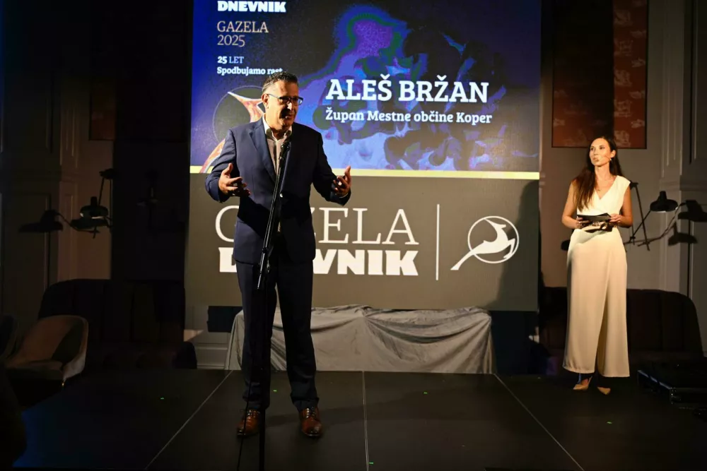 Podjetnike je sprejel in nagovoril koprski župan Ale&scaron; Bržan. Foto: Nik Erik Neubauer