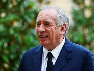 French Prime Minister Francois Bayrou arrives for a series of consultations with political parties, a week before a confidence vote he is seeking from the National Assembly on the budget issue, at the Hotel Matignon in Paris, France, September 3, 2025. REUTERS/Sarah Meyssonnier
