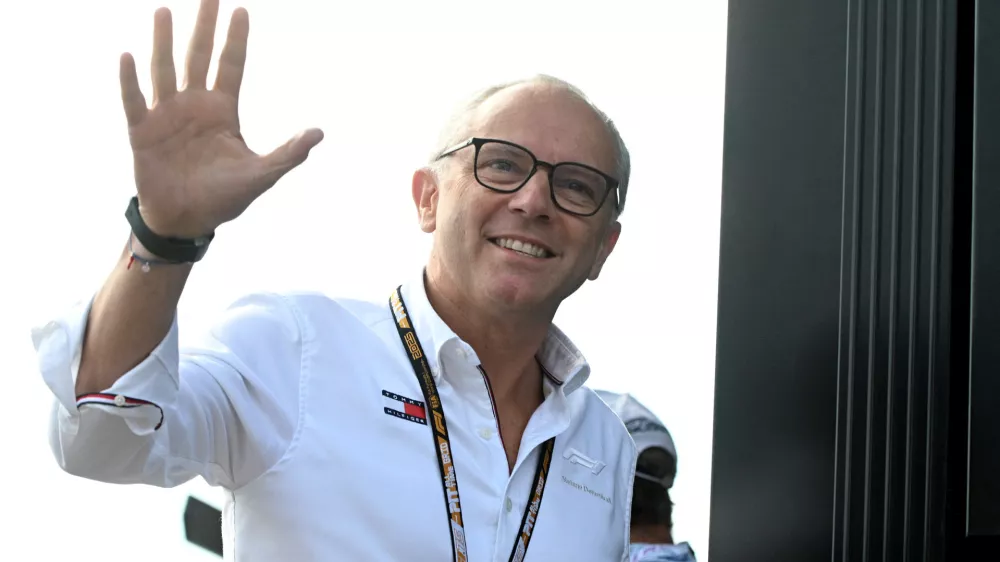 Formula One F1 - Italian Grand Prix - Autodromo Nazionale Monza, Monza, Italy - September 5, 2025 F1 CEO Stefano Domenicali arrives ahead of practice REUTERS/Jennifer Lorenzini
