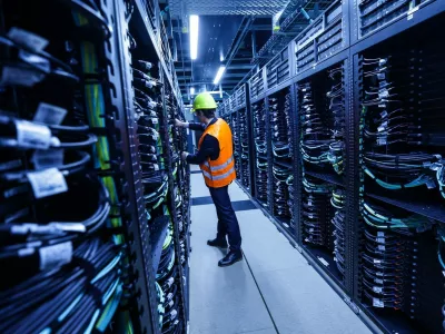 Superračunalnik Jupiter se nahaja v raziskovalnem sredi&scaron;ču J&uuml;lich, po povr&scaron;ini pa zavzema skoraj celotno nogometno igri&scaron;če. Foto: DPA