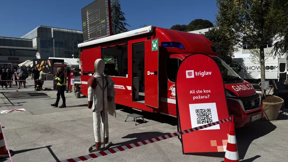 Preventivno gasilsko vozilo. / Foto: Zavarovalnica Triglav