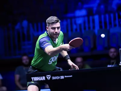 22.06.2025 - polfinale: Darko Jorgić VS Felix Lebrun, domači namiznoteni&scaron;ki turnir WTT Star Contender v Ljubljani FOTO: Nik Erik Neubauer