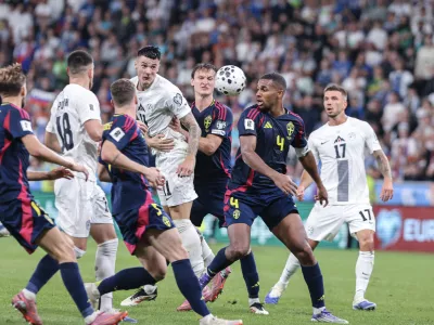 Benjamin &Scaron;e&scaron;ko- 05.09.2025 - nogomet - prvi krog kvalifikacij za SP - Slovenija: &Scaron;vedska//FOTO: Jaka Gasar