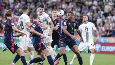 Benjamin &Scaron;e&scaron;ko- 05.09.2025 - nogomet - prvi krog kvalifikacij za SP - Slovenija: &Scaron;vedska//FOTO: Jaka Gasar