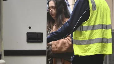 Convicted triple murderer Erin Patterson leaves the Supreme Court of Victoria following her sentencing in Melbourne, Australia, Monday, Sept. 8, 2025. (Joel Carrett/AAP Image via AP)
