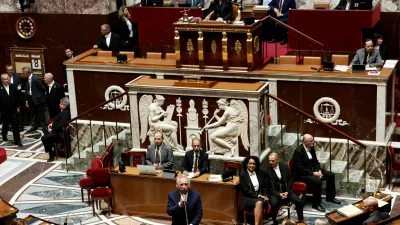 French Prime Minister Francois Bayrou speaks during a debate before a confidence vote on the budget issue during an extraordinary session at the National Assembly in Paris, France, September 8, 2025. REUTERS/Benoit Tessier